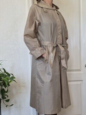 Aqua Sheen  NY/Miami Vintage Belted Rain Jacket